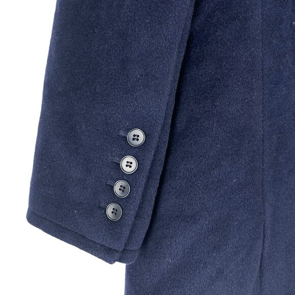 Talbots Wool Alpaca Blend Double Breasted Coat Navy Blue Size 16 - Picture 8 of 10